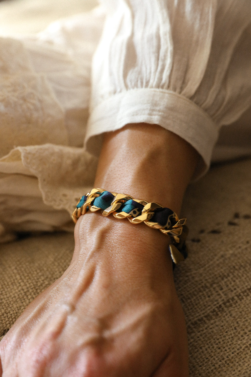 Bracelet Décembre et son ruban Chapanoir, olive