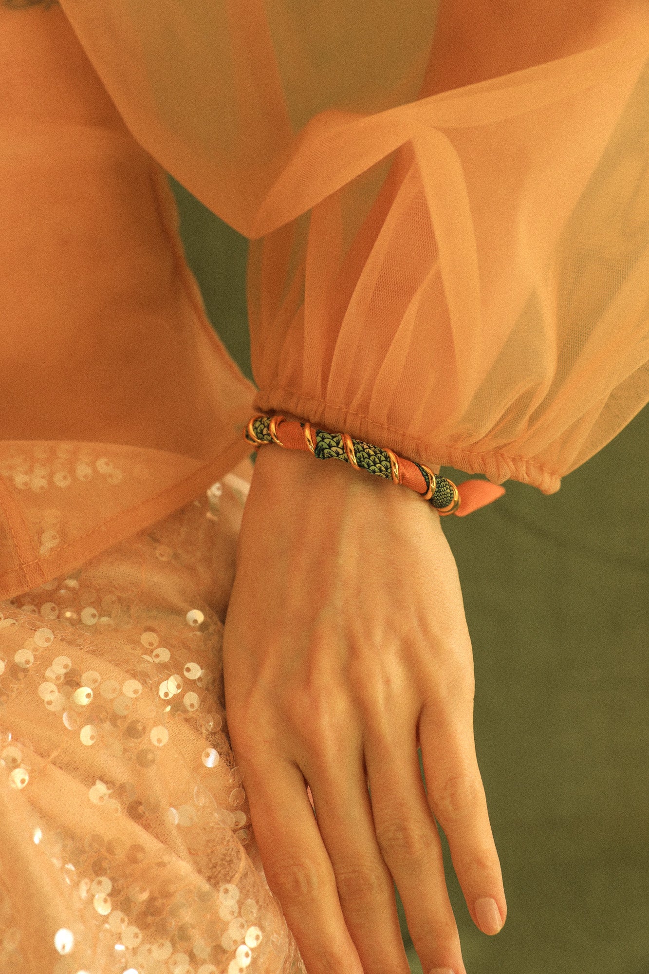 Bracelet Octobre et ruban Sirène neutre