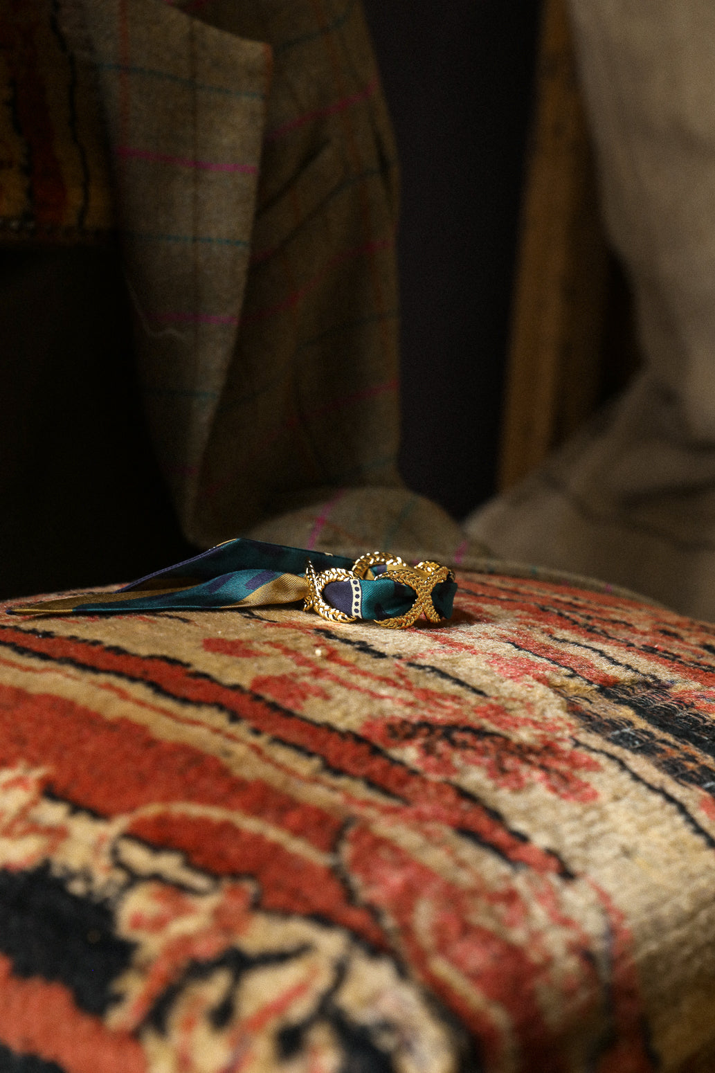 Manchette Tresse et ruban Chapanoir, Olive