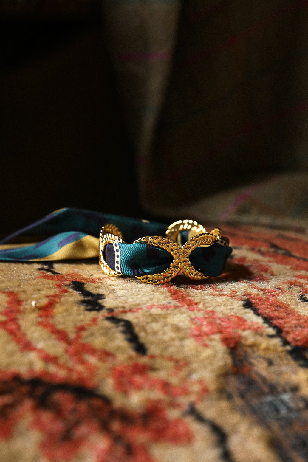 Manchette Tresse et ruban Chapanoir, Olive