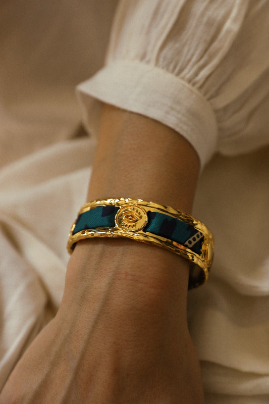 Ruban en soie 1cm Chapanoir, olive