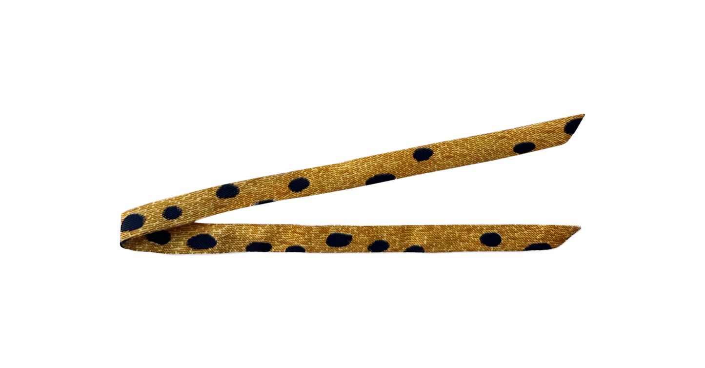 Ruban en soie 1 cm Guépard