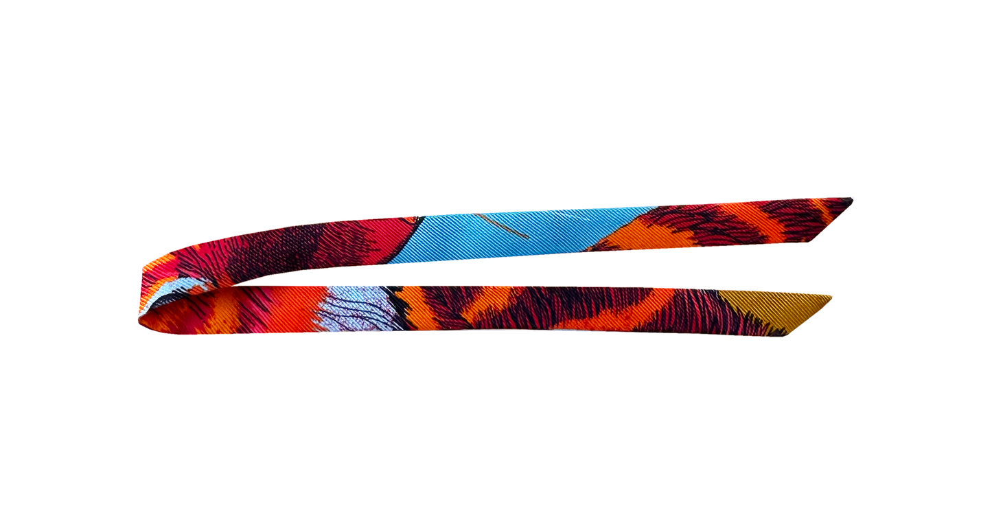 Ruban en soie 1 cm Tigre, Pop
