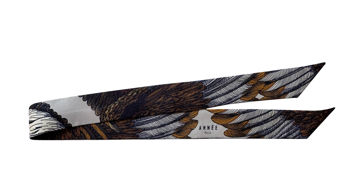Ruban en soie 2 cm Aigle, Nacre – ANNÉE