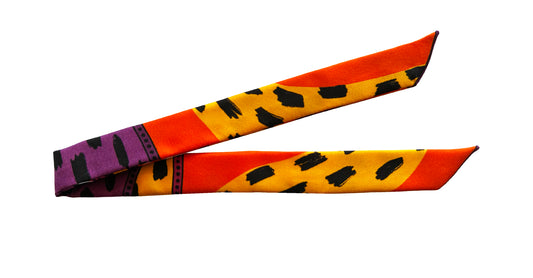 Ruban en soie 2cm Chapanoir, orange