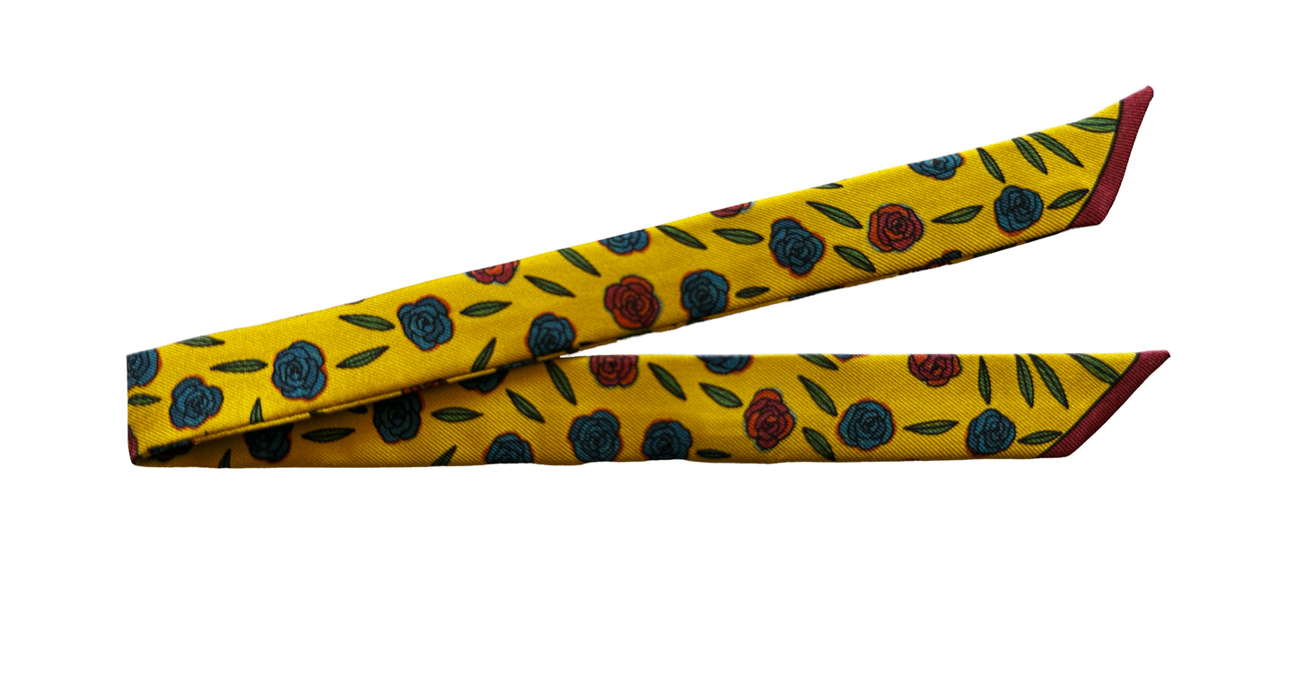 Ruban en soie 2cm Gypsy Tales, curry