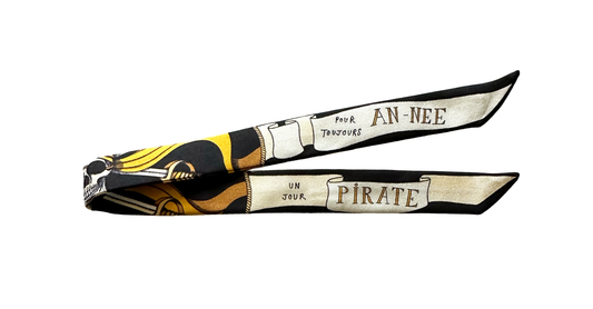 Ruban 1cm - Pirate, noir
