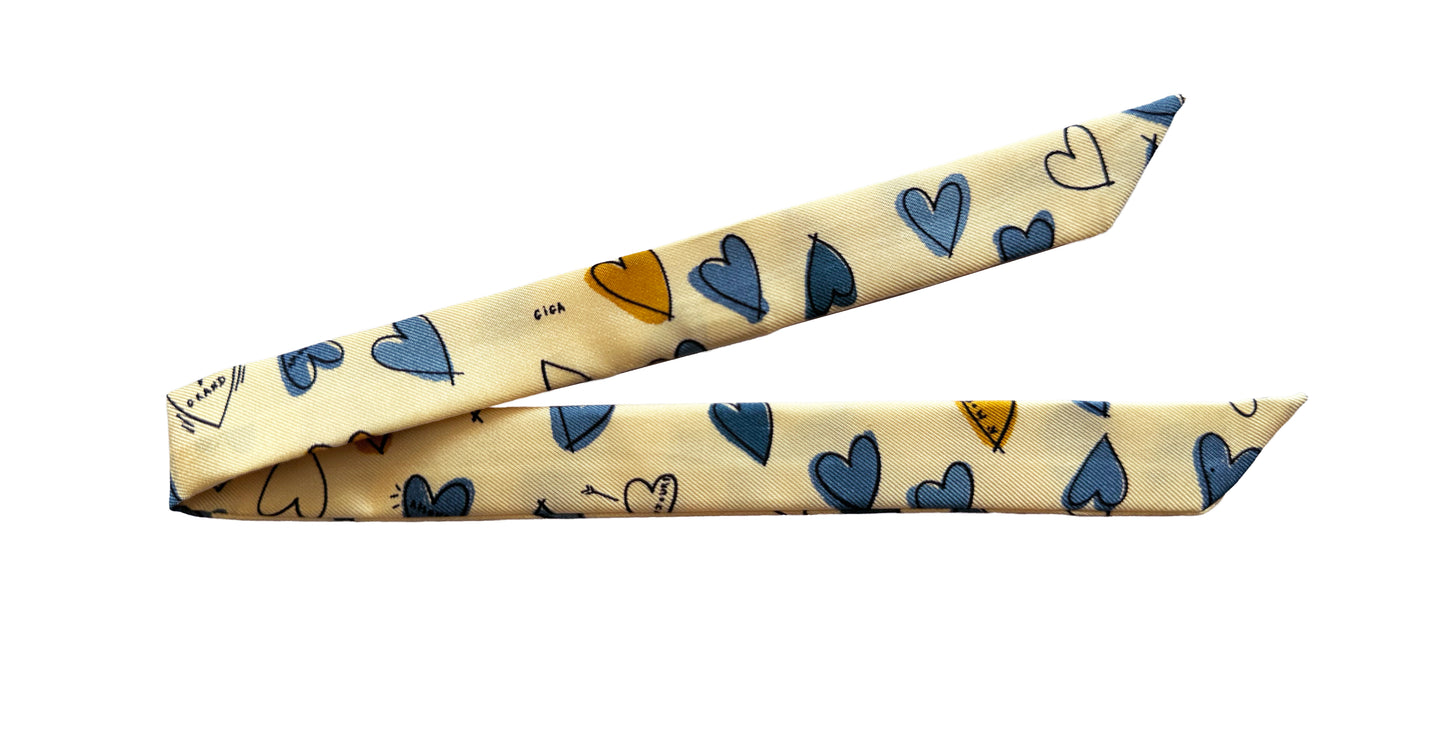 1cm silk ribbon The Blue Words