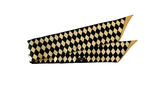 Bracelet 4cm Arlequin, beige et noir