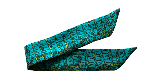 Bracelet 4cm Croco, aqua