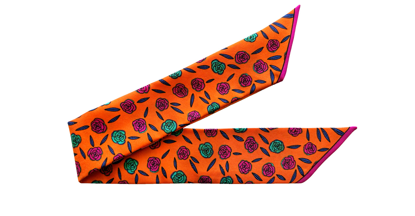 Bracelet en soie 4cm Gypsy Tales, orange