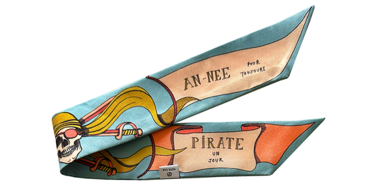 Bracelet 4cm Pirate, bleu ciel