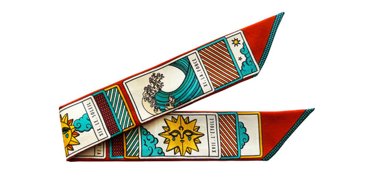 Bracelet en soie 4cm Tarot, multicolore