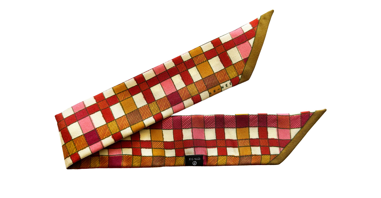 Gypsy Tales 4cm Silk Bracelet, Orange