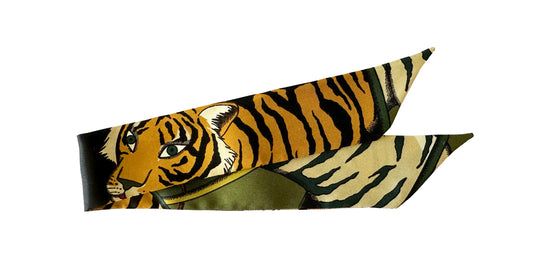 Bracelet 4cm Tigres & Cerceaux, kaki