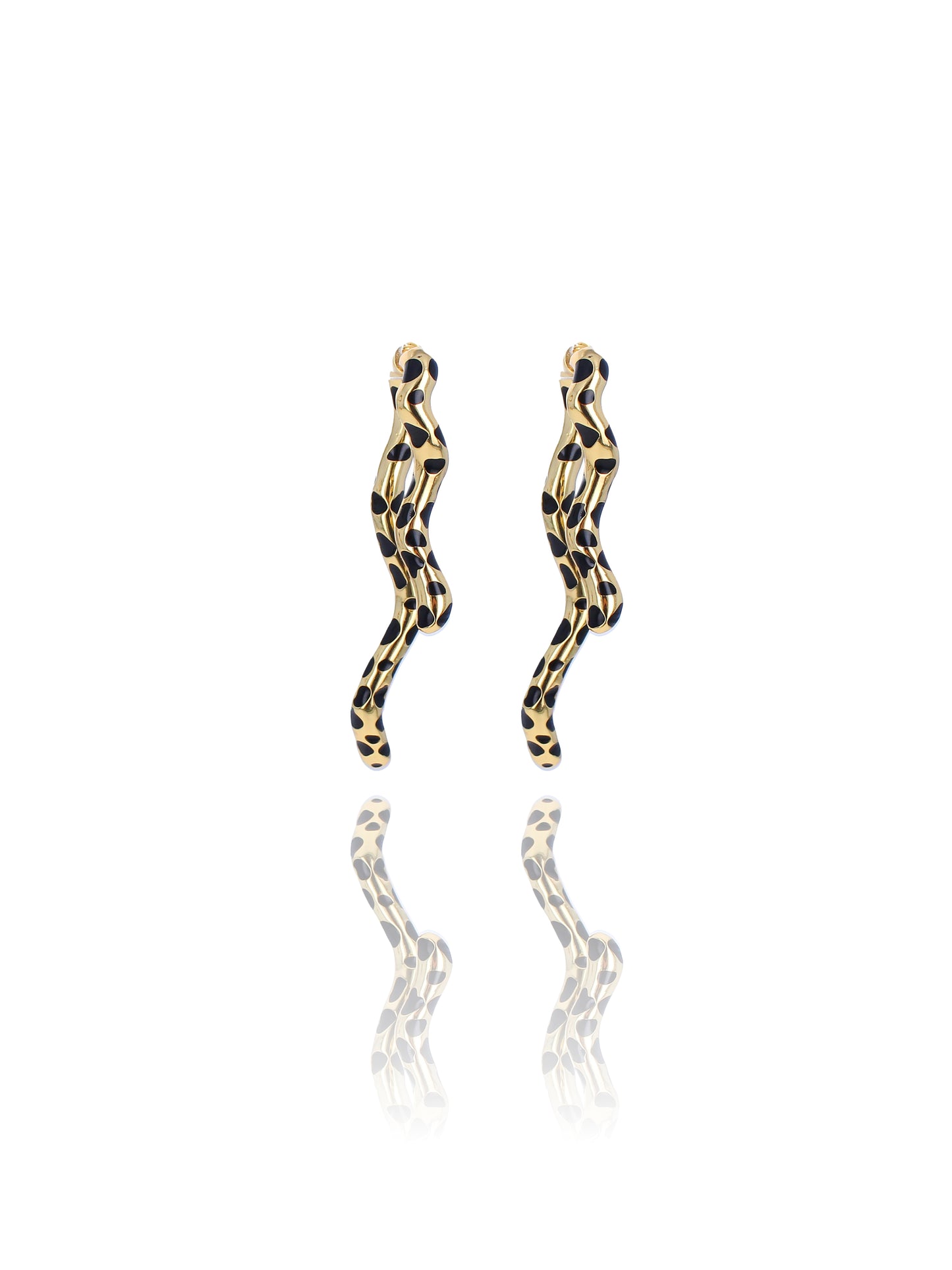 Boucles d'oreilles Pendantes Léopard Or