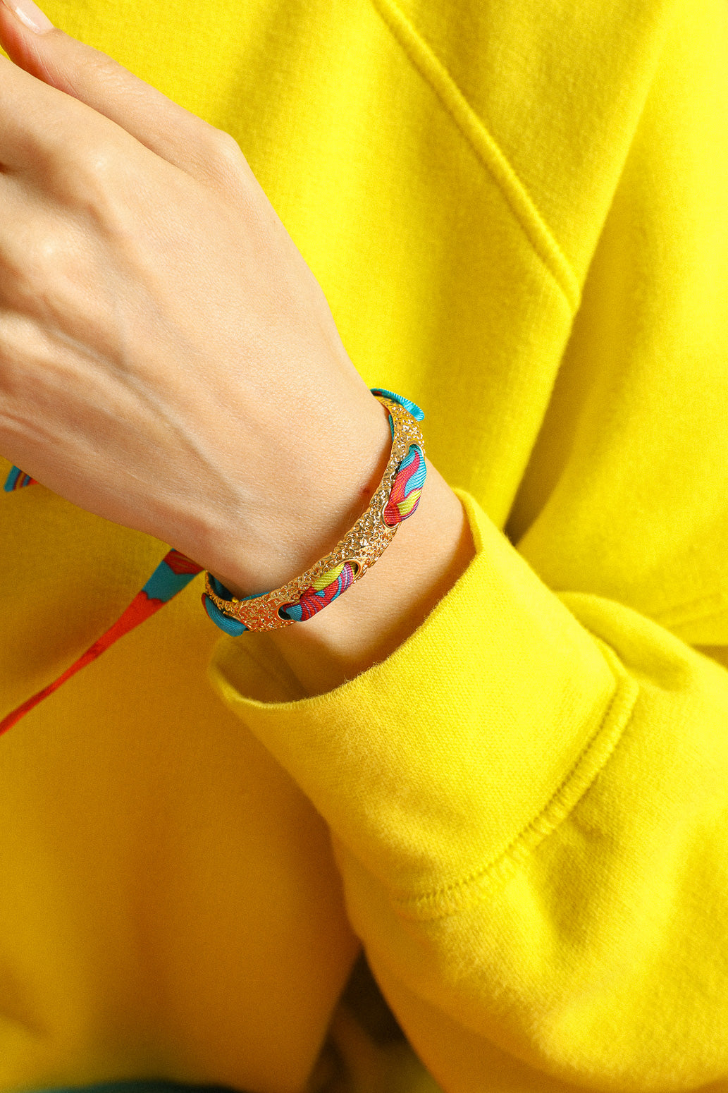 Queen bracelet and its Tarot ribbon, multicolored