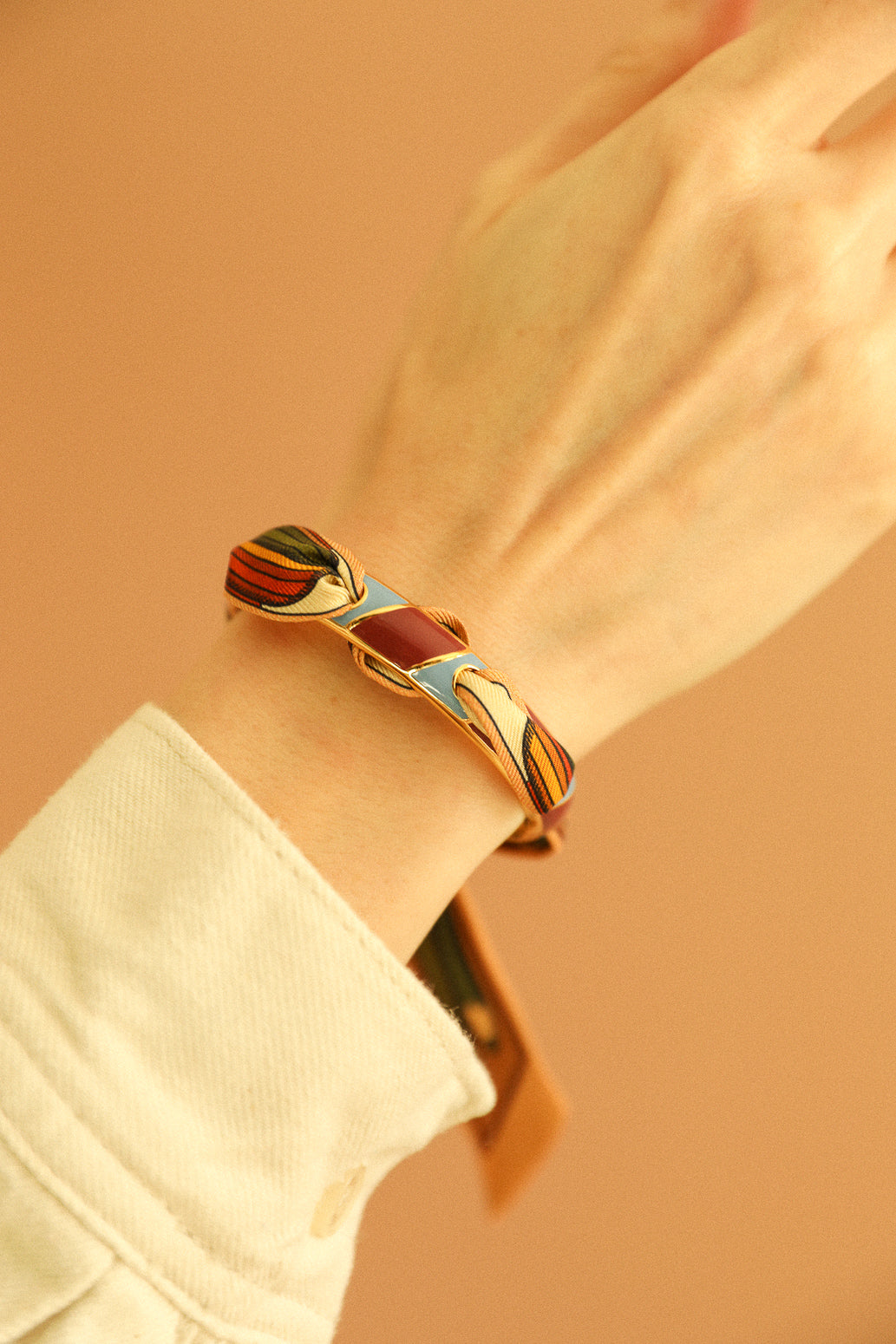 Bracelet Bim émail bordeaux, Été N°26