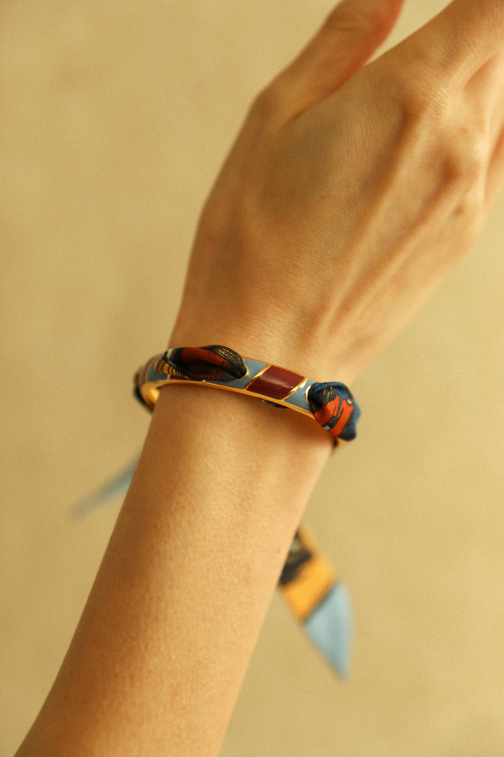 Bracelet Bim, émail bordeaux