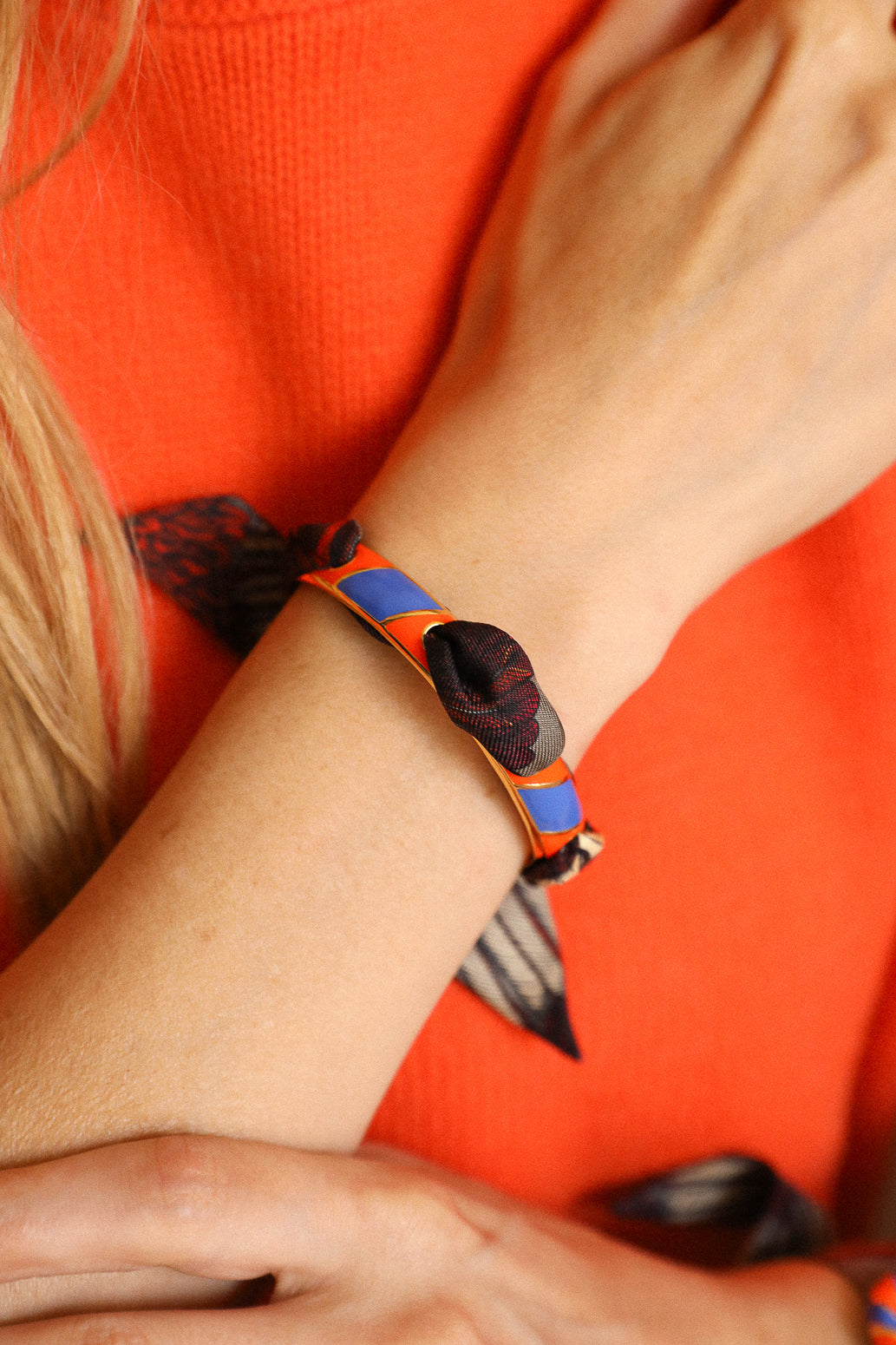 Bracelet Bim, émail orange