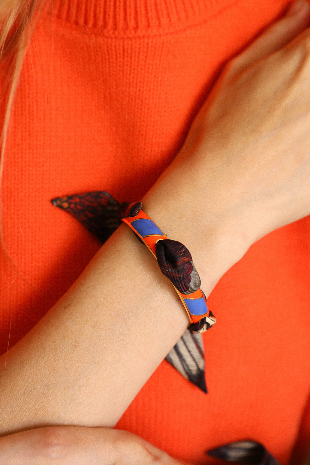 Bracelet Bim, émail orange