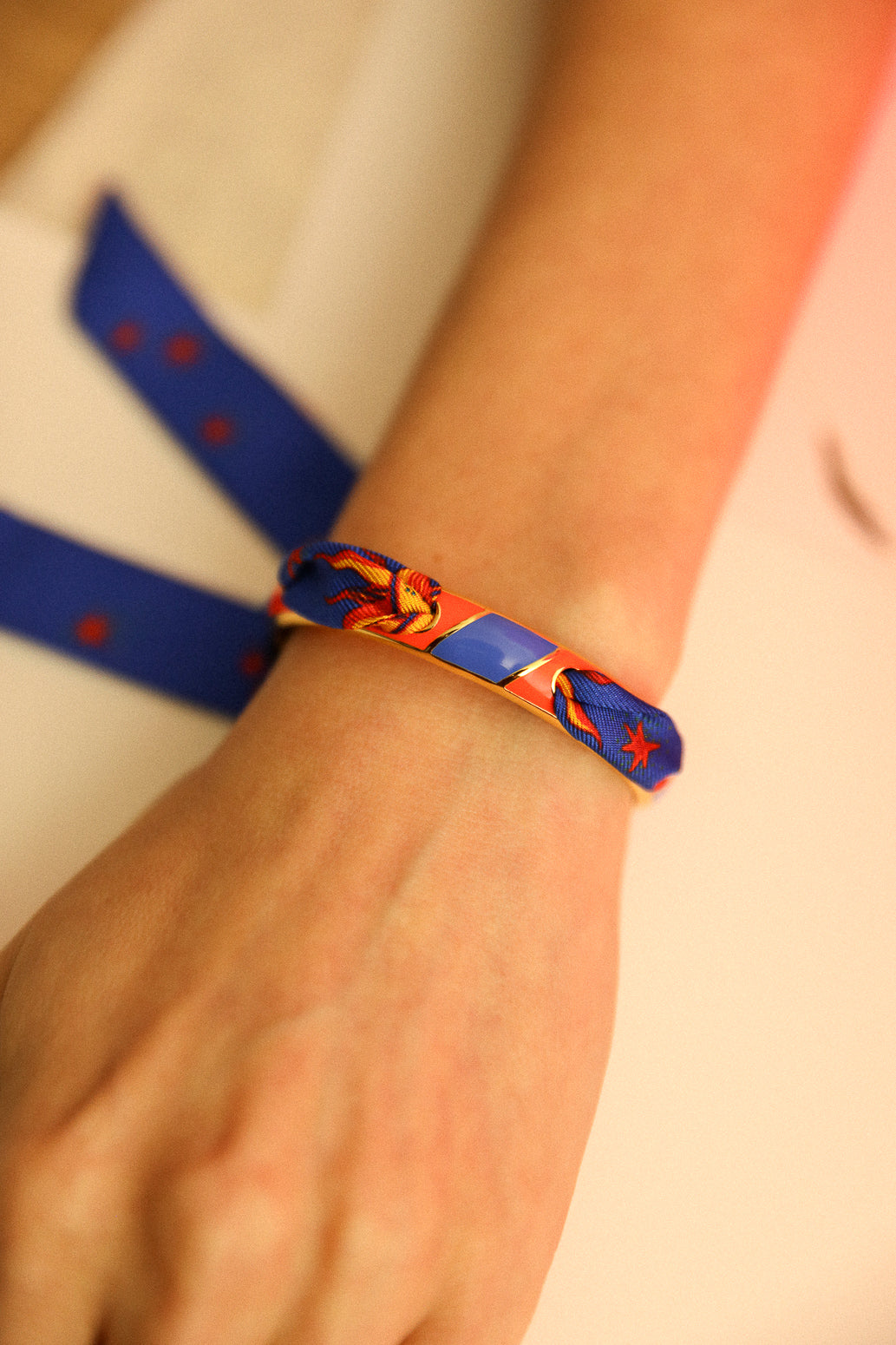 Bracelet Bim, émail orange