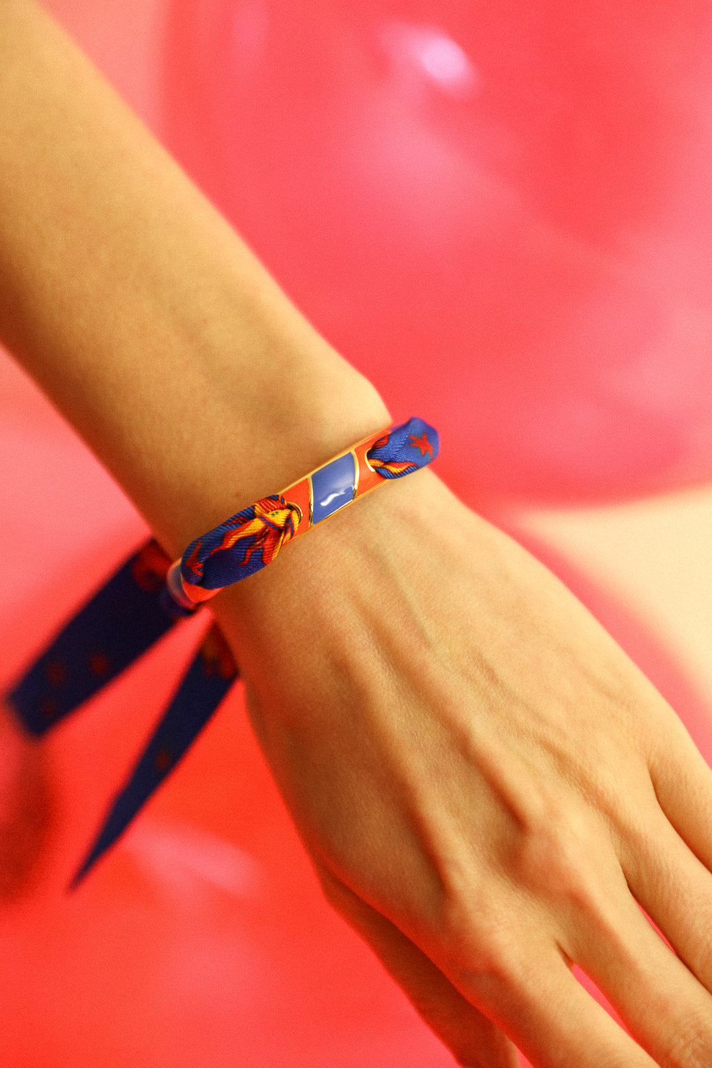 Bracelet Bim, émail orange