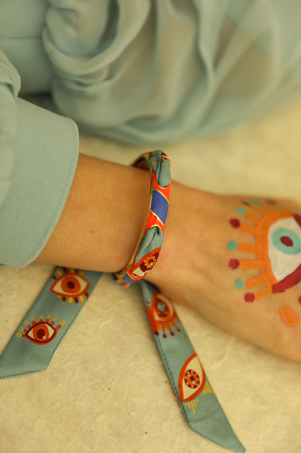 Bracelet Bim, émail orange