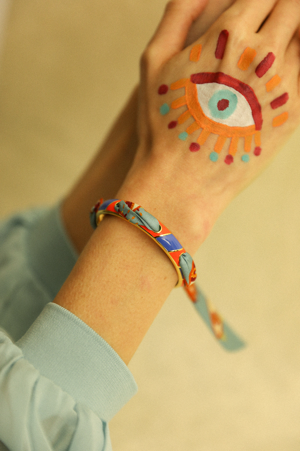 Bracelet Bim, émail orange