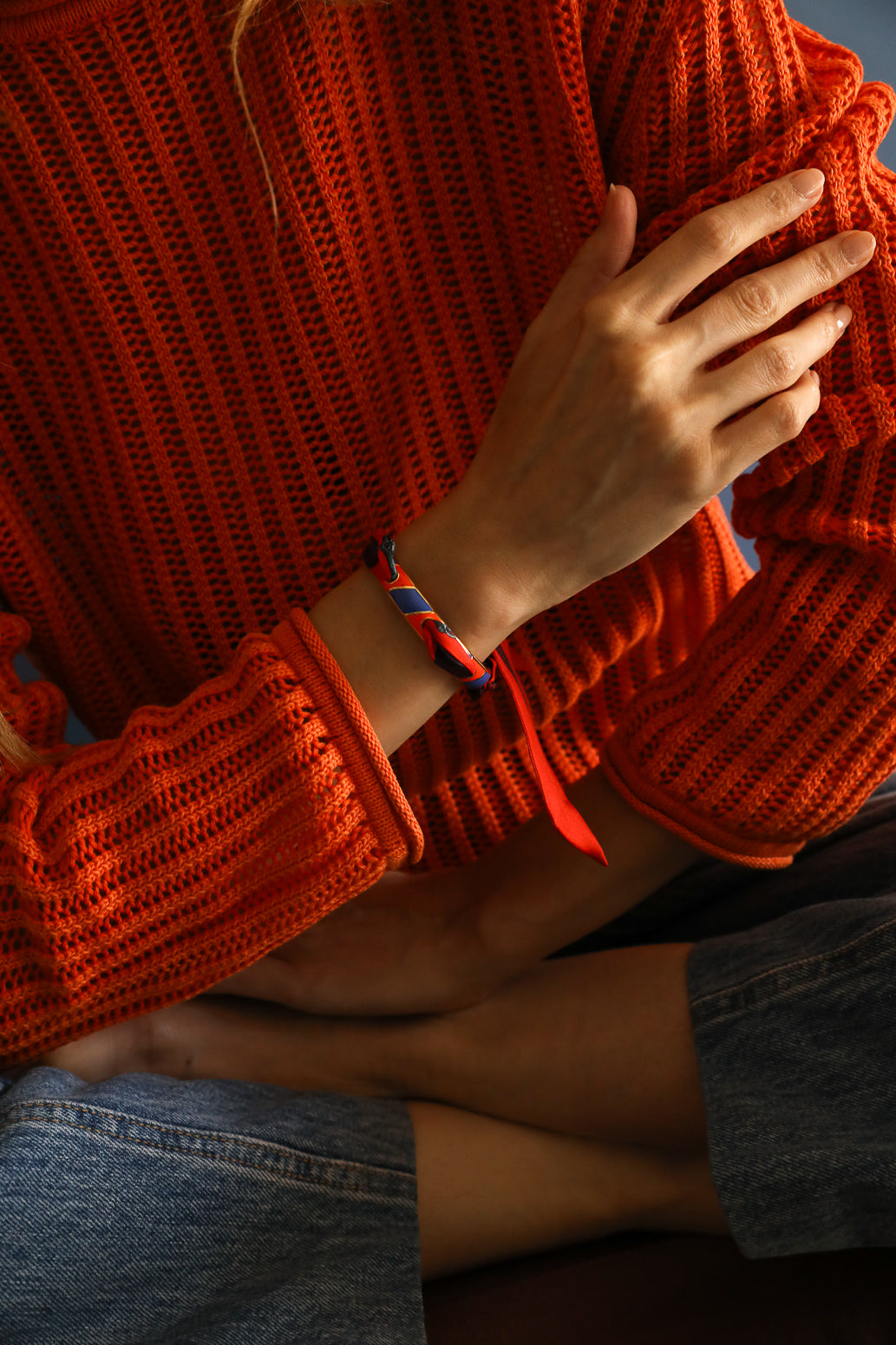 Bracelet Bim, émail orange