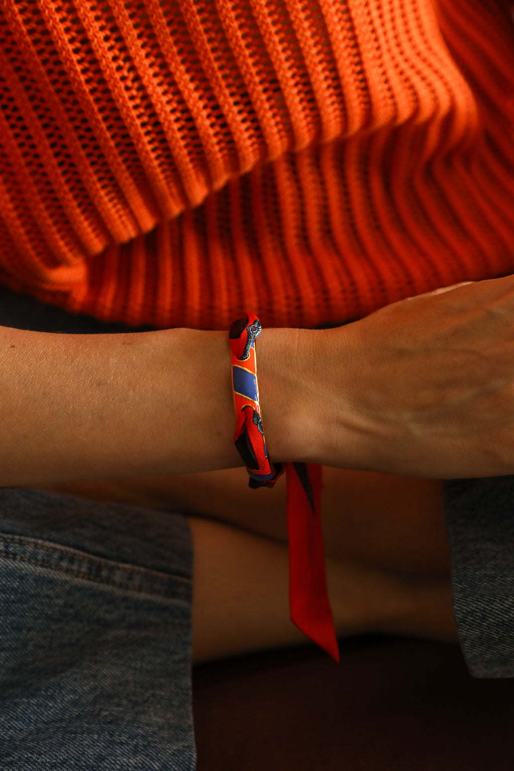Bracelet BIM émail orange, Automne N°26