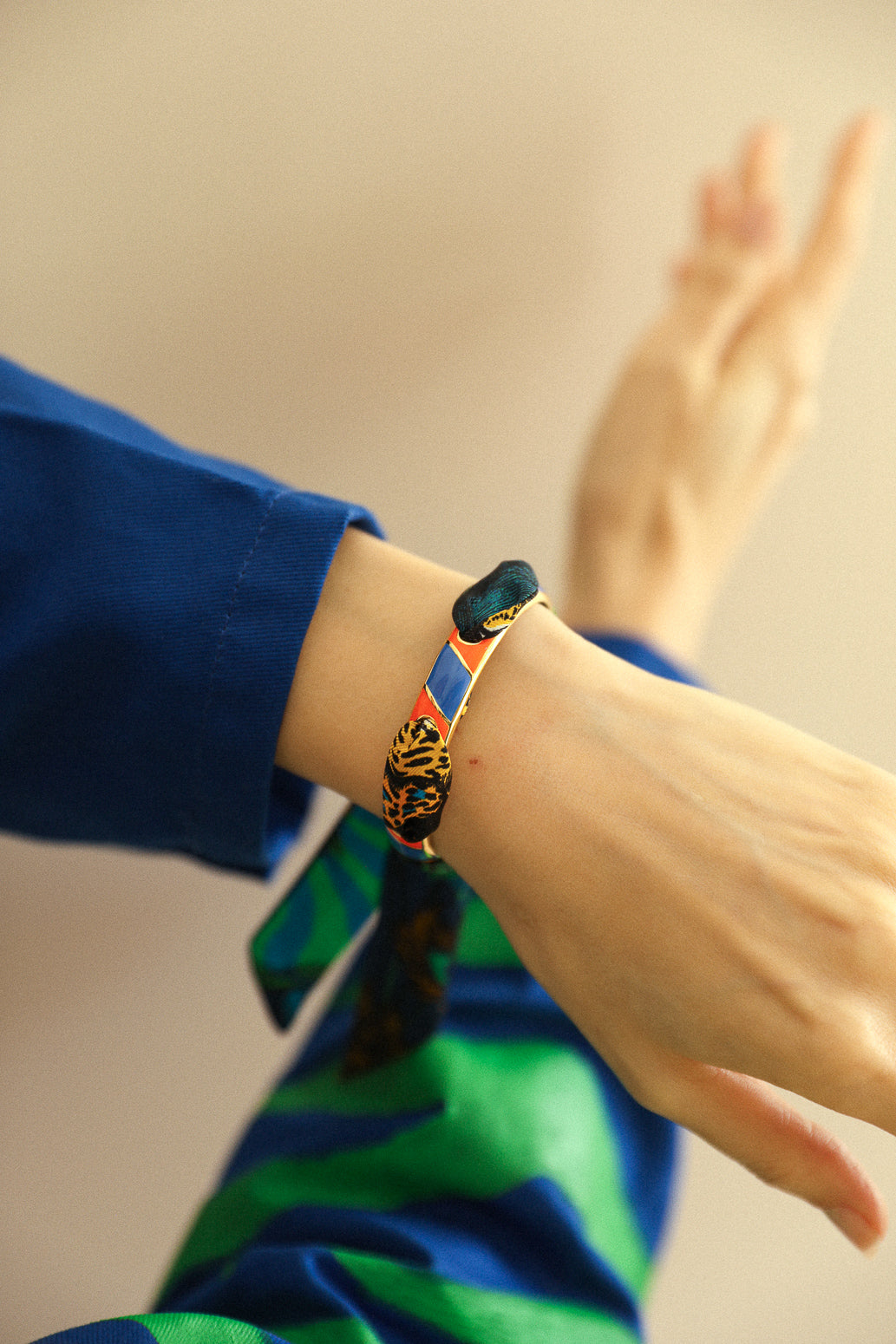 Bracelet Bim, émail orange