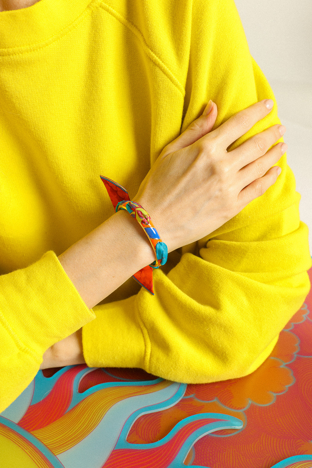 Bracelet Bim, émail orange