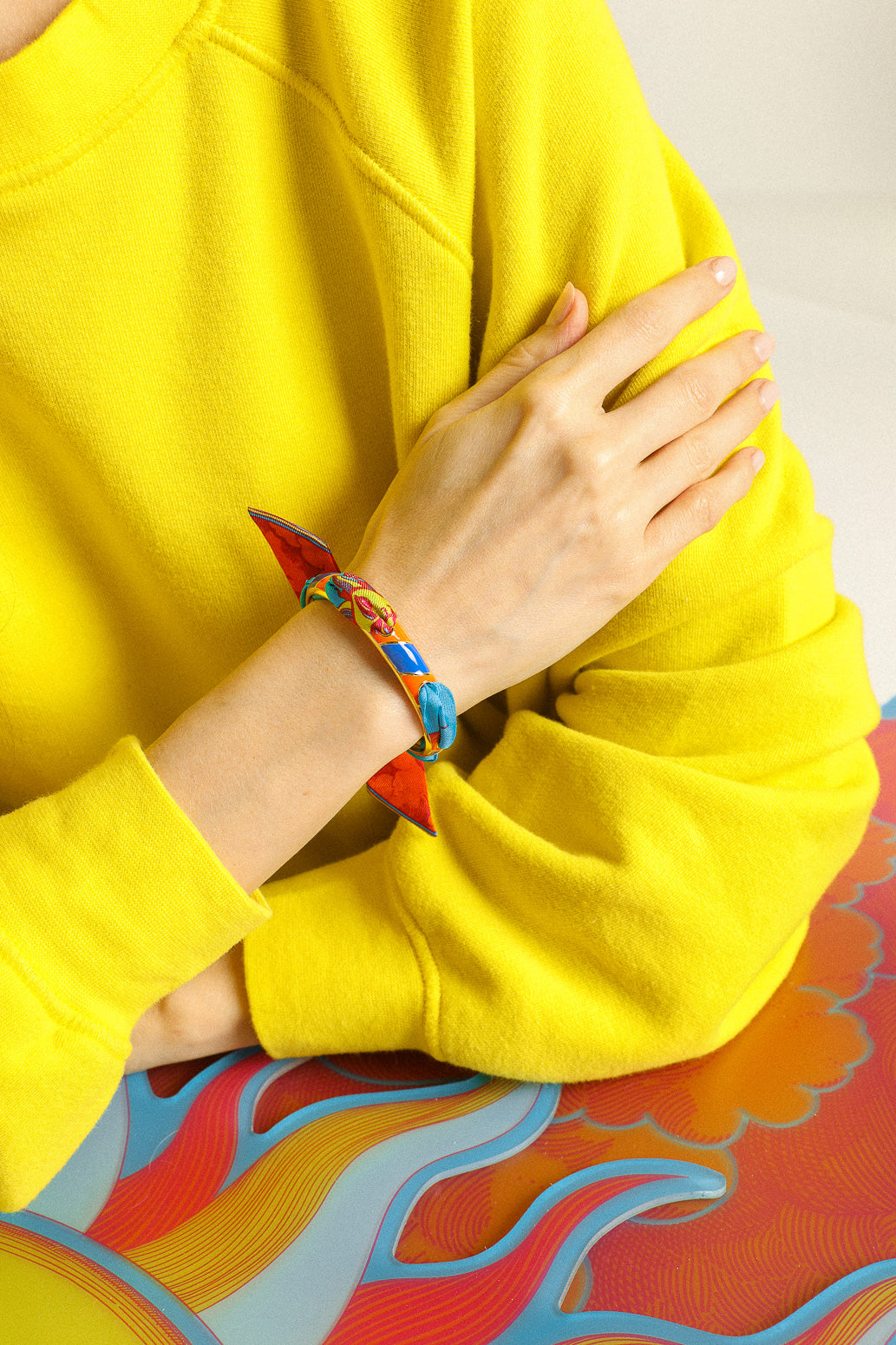 Bracelet Bim, émail orange