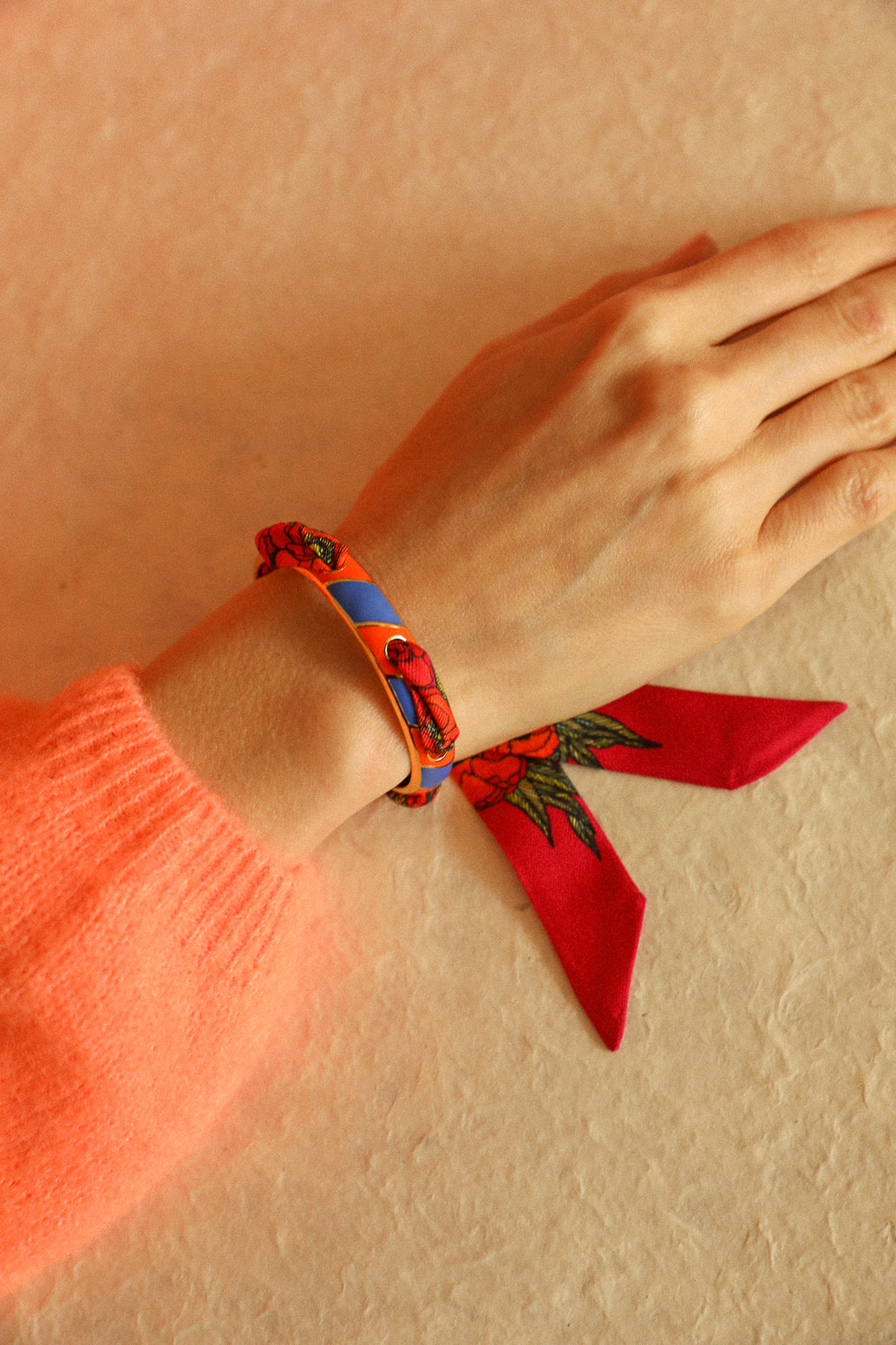 Bracelet Bim émail orange, Printemps N°26