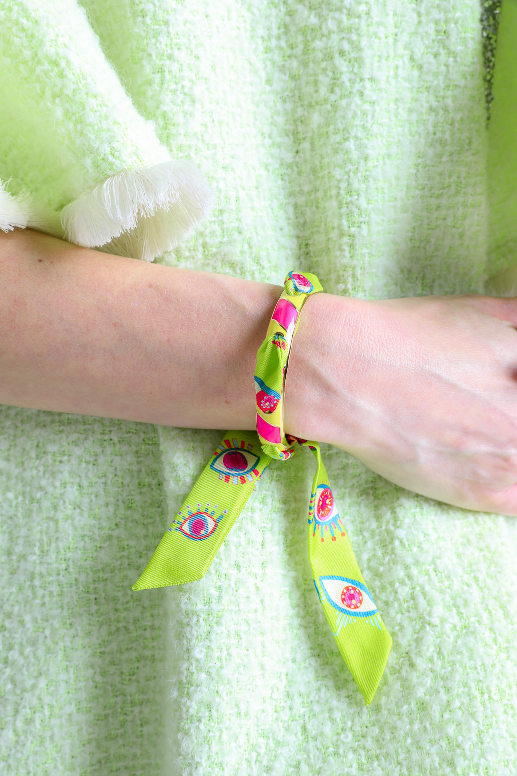 Bracelet Bim, émail rose