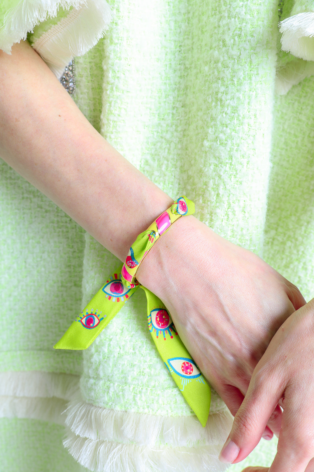 Bracelet Bim, émail rose