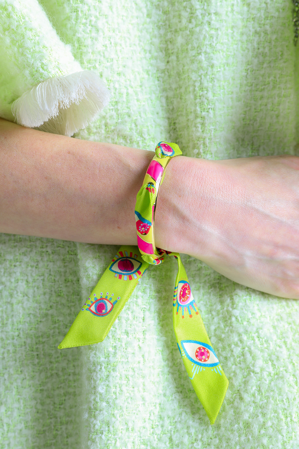 Bracelet Bim, émail rose
