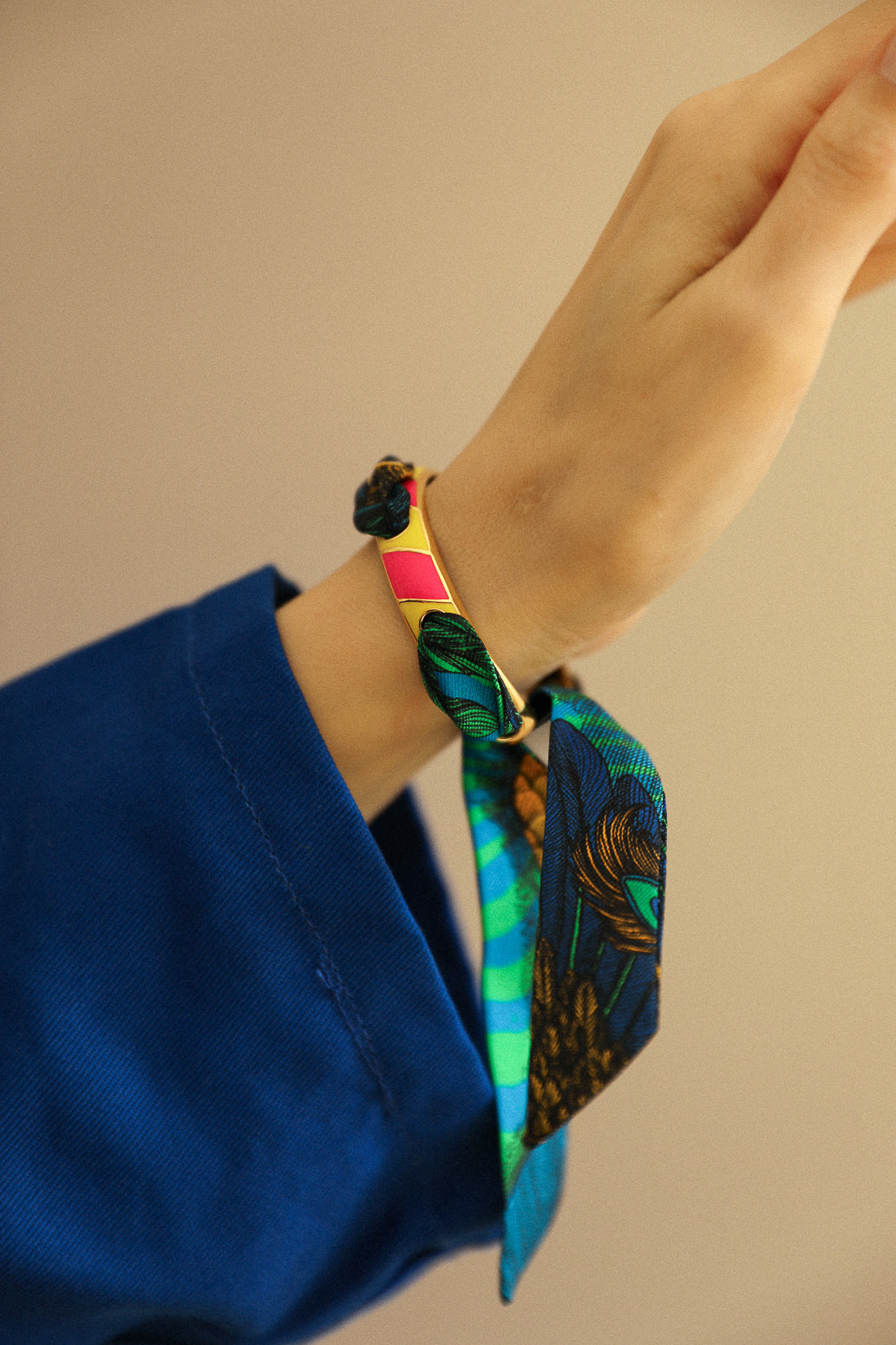 Bracelet Bim, émail rose
