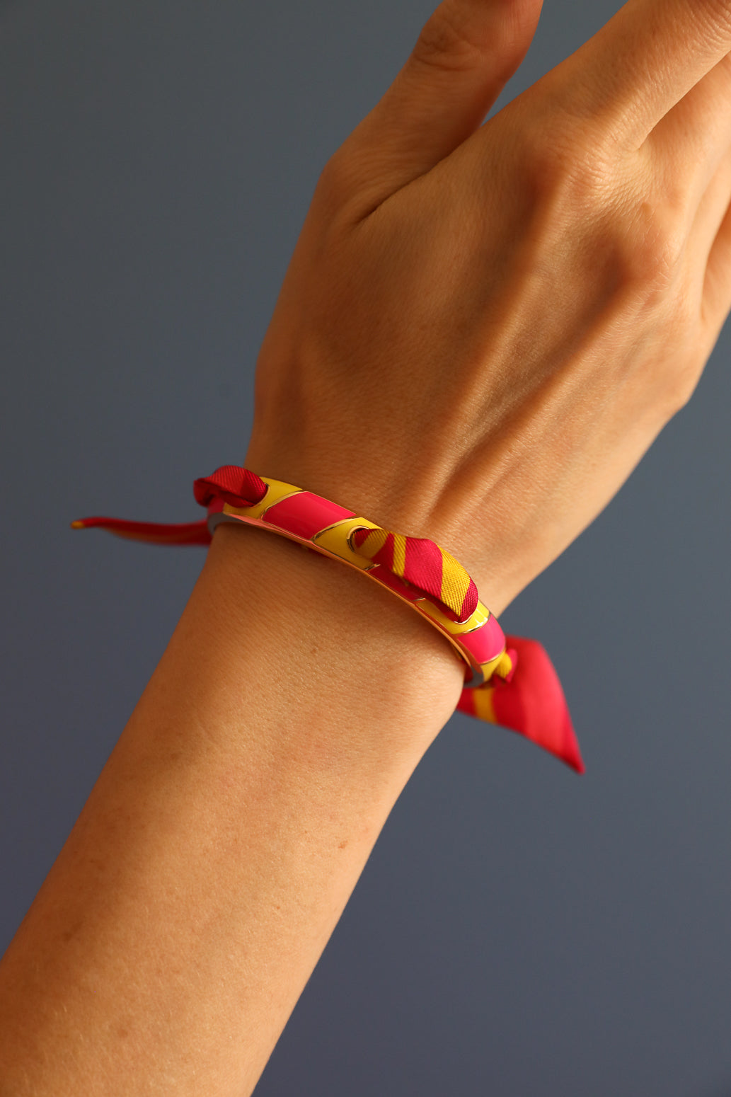 Bracelet Bim, émail rose