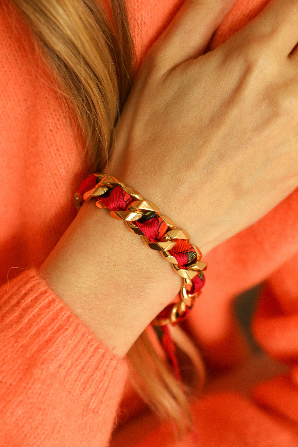 December bracelet and its Luckyou ribbon, water green