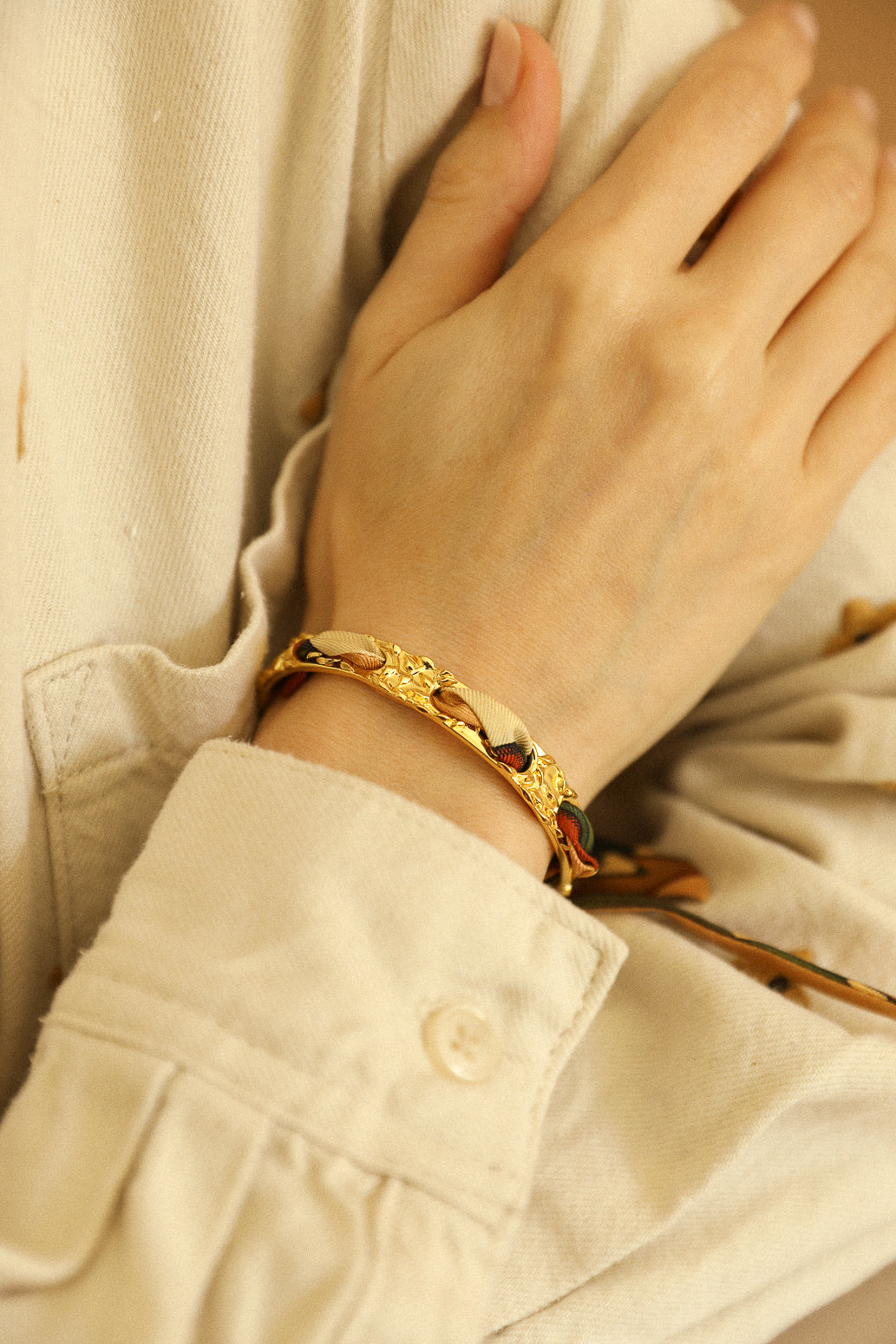 Bracelet en soie 1cm Heartist Neutre