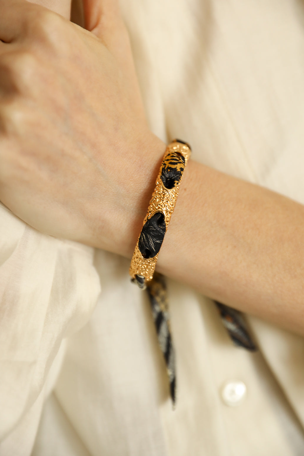 Bracelet en soie 1cm Fantastiques Neutre