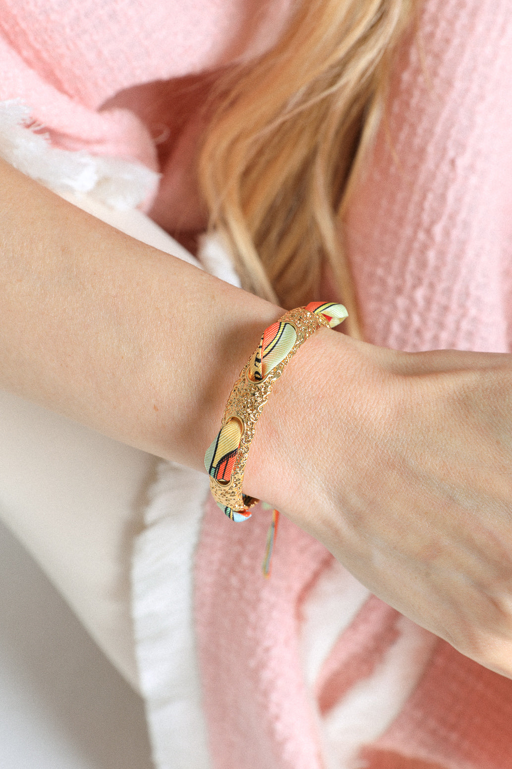 Queen bracelet and its Tarot ribbon, multicolored