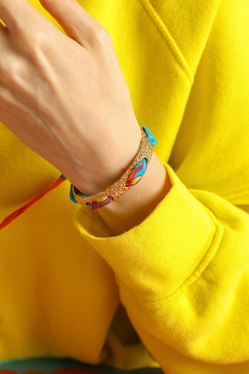 Queen bracelet and its Tarot ribbon, multicolored
