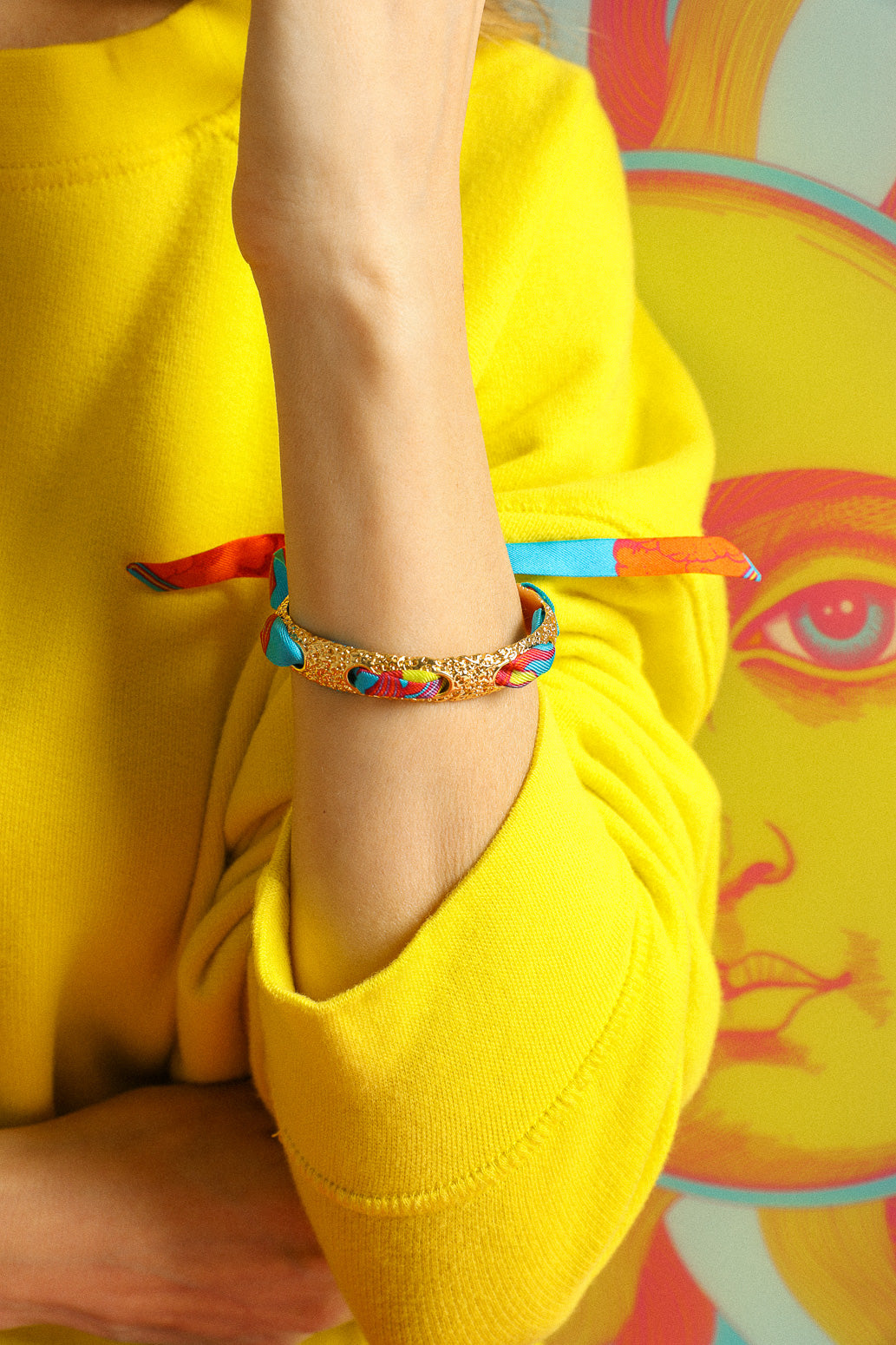 Queen bracelet and its Tarot ribbon, multicolored
