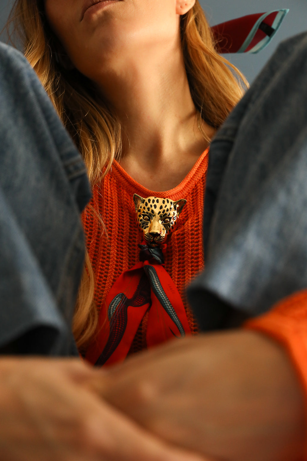 Broche Léopard émaillée or, Automne N°26