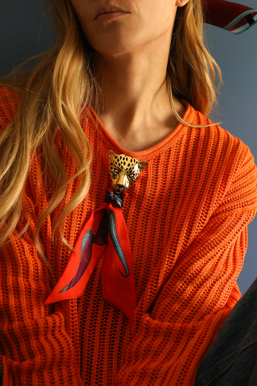 Broche Léopard émaillée or, Automne N°26