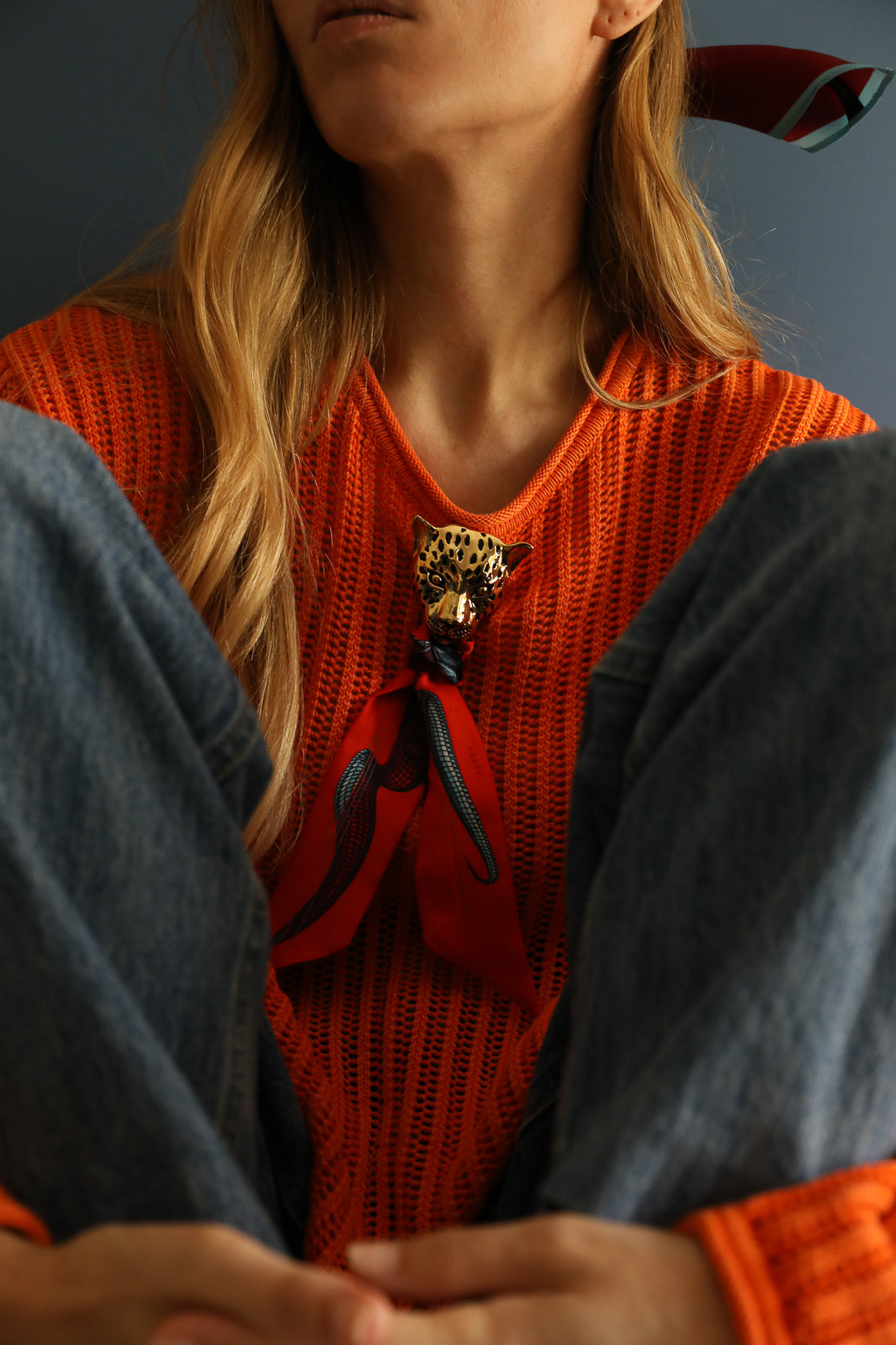 Broche Léopard émaillée or, Automne N°26