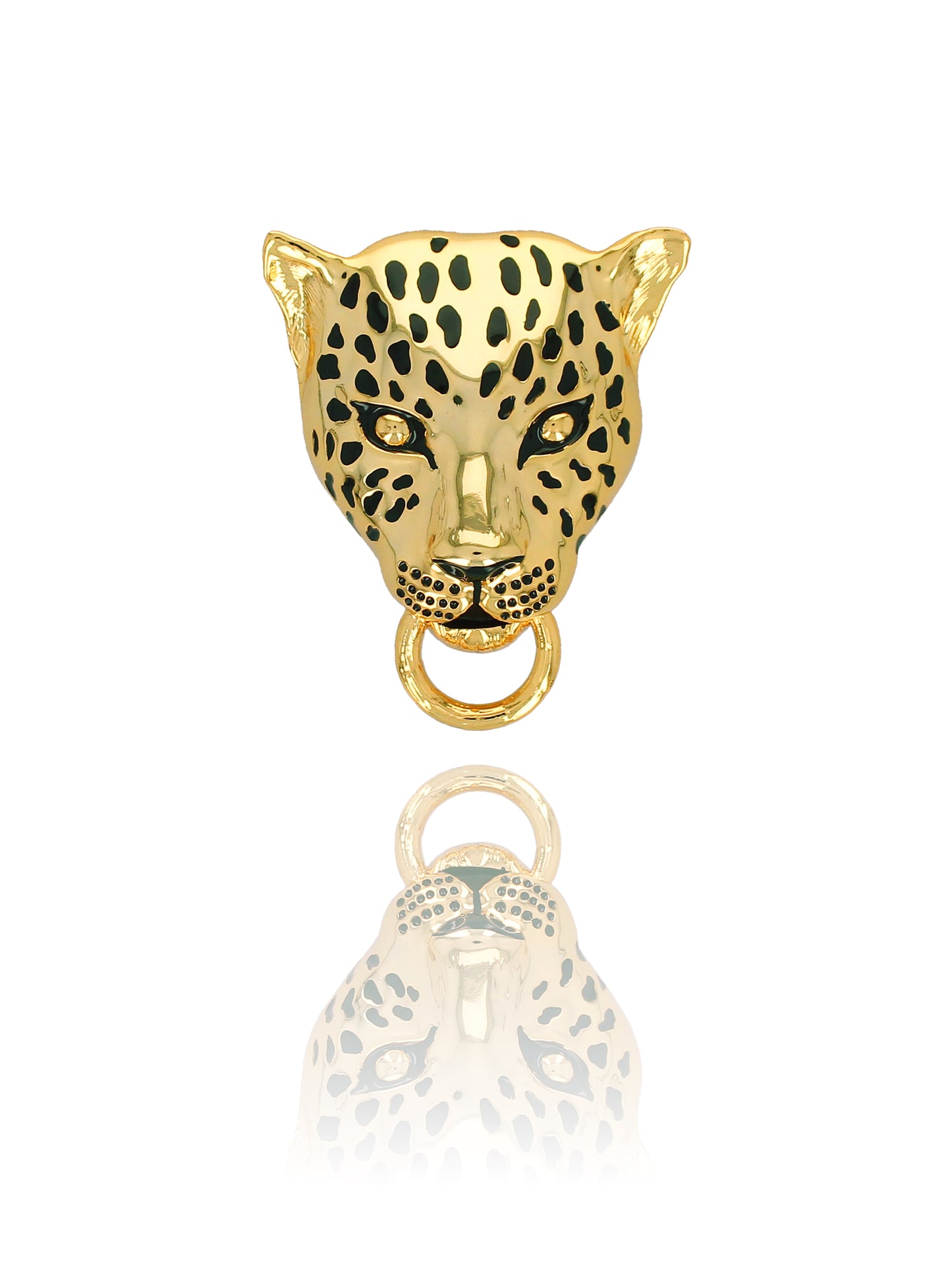 Broche Léopard émaillée or, Automne N°26